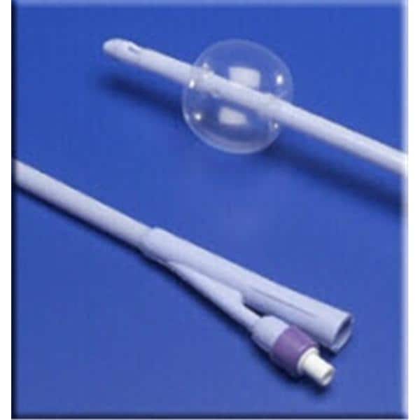 Dover 2-Way Foley Catheter Straight Tip 1% Silicone Uncoated 24Fr 30cc