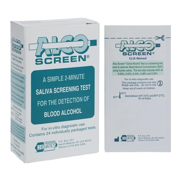Alco-Screen Alcohol Test Kit Moderately Complex 24/Bx, 12 BX/CA