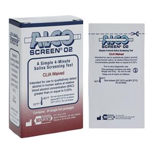 Alco-Screen Alcohol Test Kit CLIA Waived 24/Bx