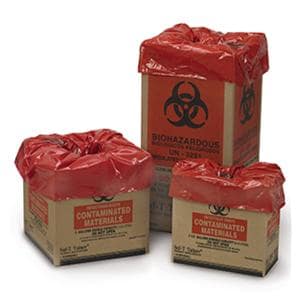 Saf-T-Tainer Sharps Container 11gal Red/Black 12x24x12" Ld Crgtd Crdbrd 14/Ca