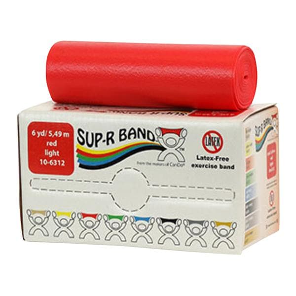 Sup-R Band Exercise Band 6ydx5" Red Light