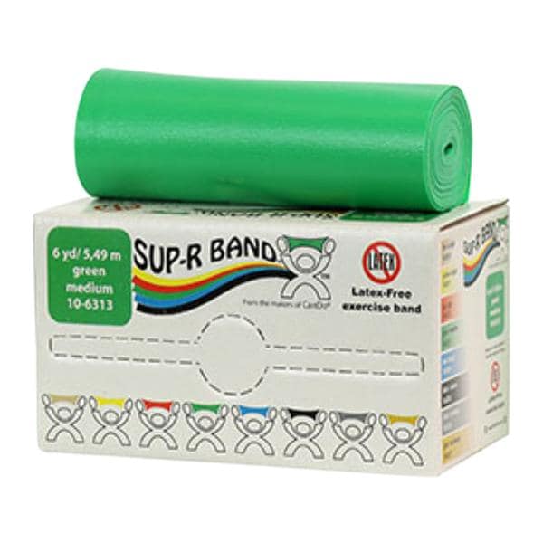 Sup-R Band Exercise Band 6ydx5" Green Medium