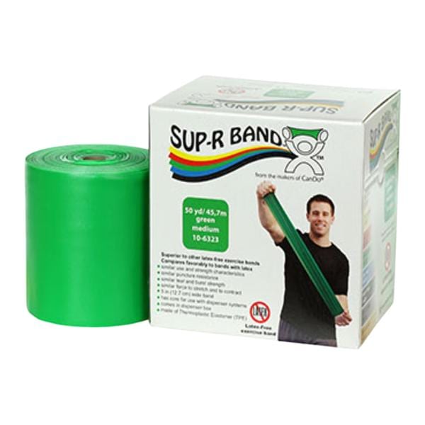 Sup-R Band Exercise Band 50ydx5" Green Medium