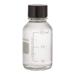 Wheaton Media Bottle Borosilicate Glass Clear 125mL 48/Pk