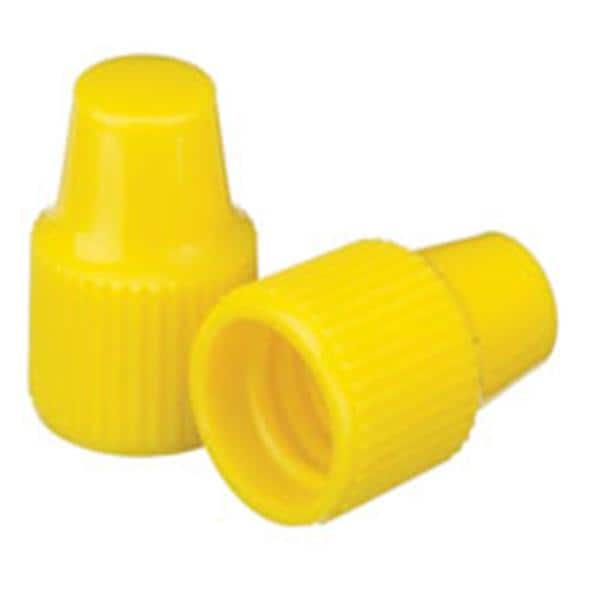 Wheaton Dropper Tip Cap Polypropylene Yellow 100/Ca