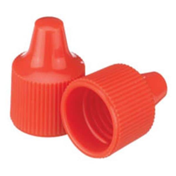 Wheaton Dropper Tip Cap Polypropylene Orange 100/Ca