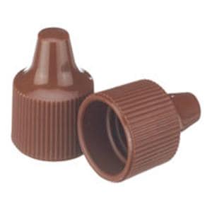Wheaton Dropper Tip Cap Polypropylene Brown 100/Ca