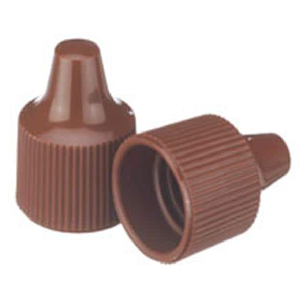 Wheaton Dropper Tip Cap Polypropylene Brown 100/Ca