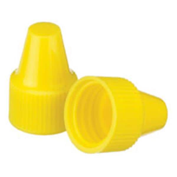 Wheaton Dropper Tip Cap Polypropylene Yellow 100/Ca