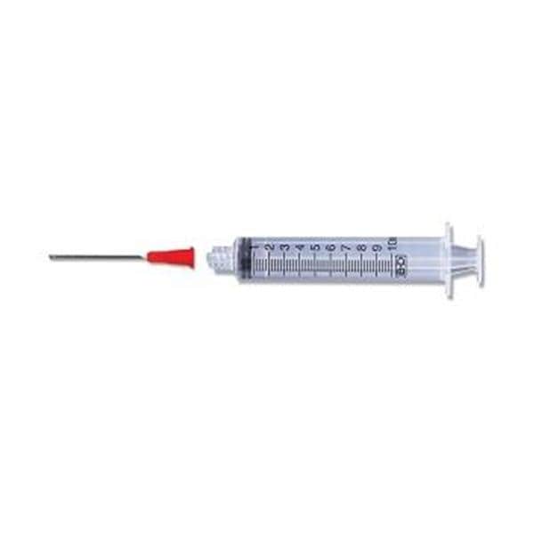Hypodermic Syringe/Needle 18gx1-1/2" 10mL Red Luer Lock Conventional LDS 100/Bx