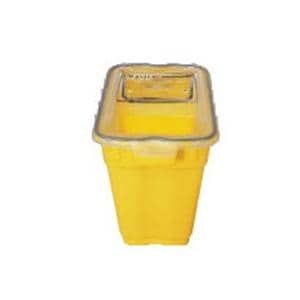 Sharps Container 9gal Clear/Yellow 11-3/4x17-3/4x18-1/2" Gskt Sld Ld Plstc Ea, 8 EA/CA
