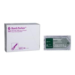Bard-Parker Safety Lock Steel Sterile Surgical Blade #15 Disposable 50/Bx, 3 BX/CA