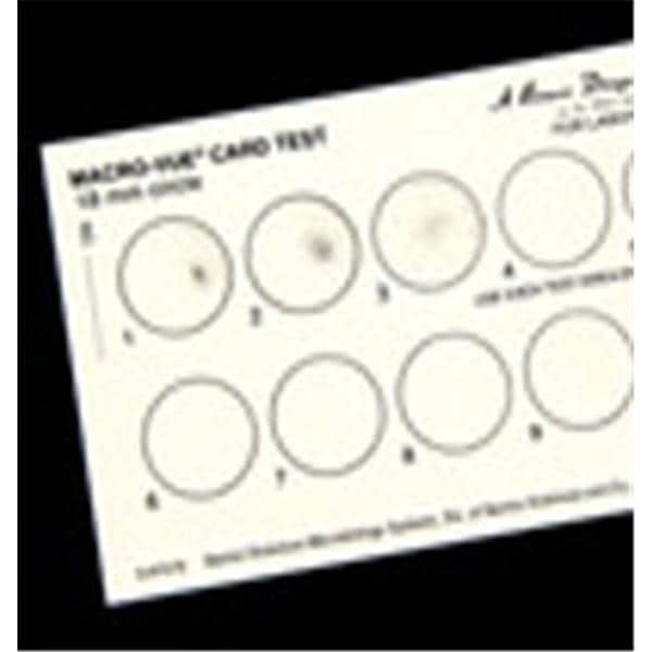 Macro-Vue RPR: Rapid Plasma Reagin Card Moderately Complex BX