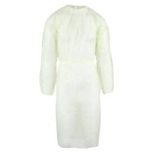 Basic Isolation Gown Spunbond Polypropylene X-Large Yellow 10/Pk