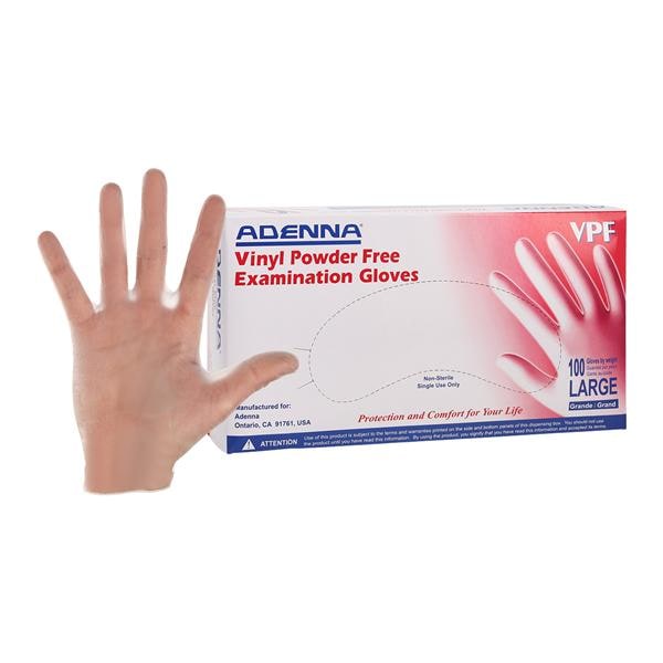 VPF Vinyl Exam Gloves Large Clear Non-Sterile