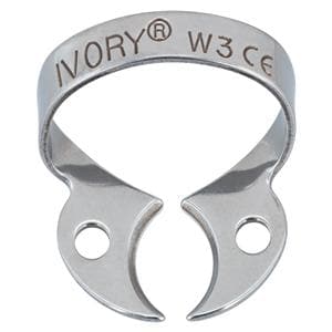 Ivory Rubber Dam Clamp Wingless Size W3 Ea