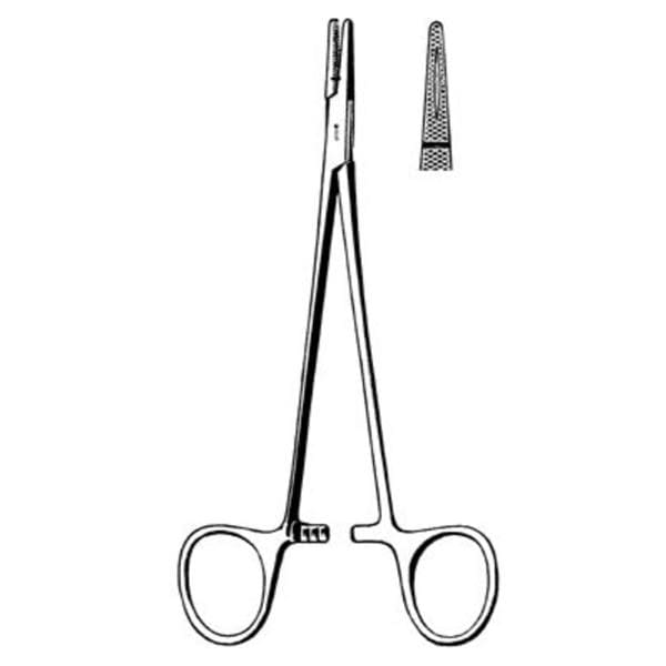 Crile-Wood Needle Holder Cross Serrated Jaw 6" Steel Ea