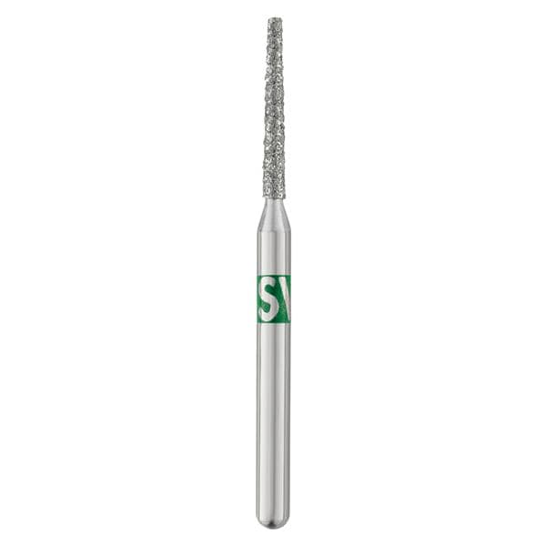 Piranha Diamond Single-Use Burs, FG, Flat End Taper, # 847-012, 1.2 mm, Coarse, Green, 25/Pk, 847-012C product image