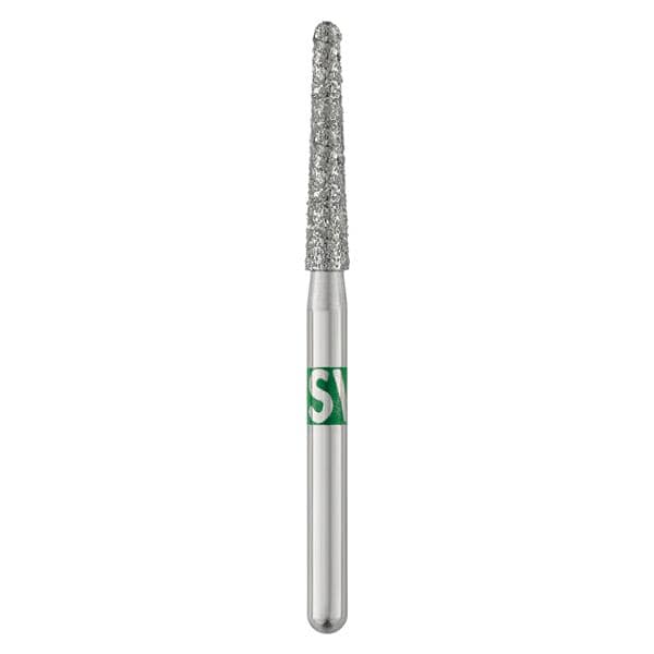 Diamond Burs, FG, Long Round End Taper, Coarse, Green, 1.8 mm, 856L-018C, 5/Pk, B5LLC thumbnail 3