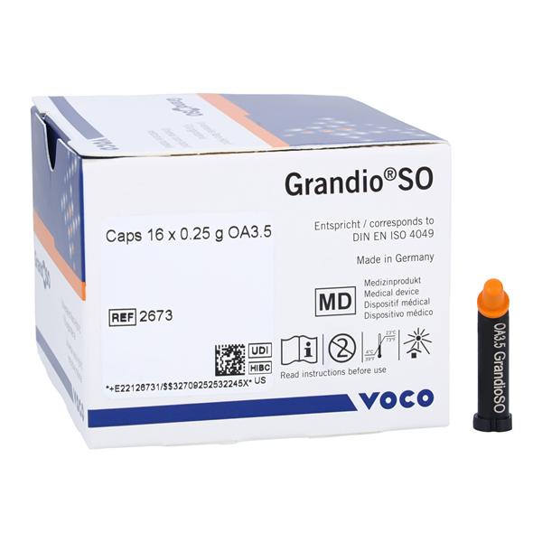 GrandioSO, Light-Cure, Capsule Refill, 0.25 g, Universal Viscosity, OA3.5, 16/Pk, 2673 product image