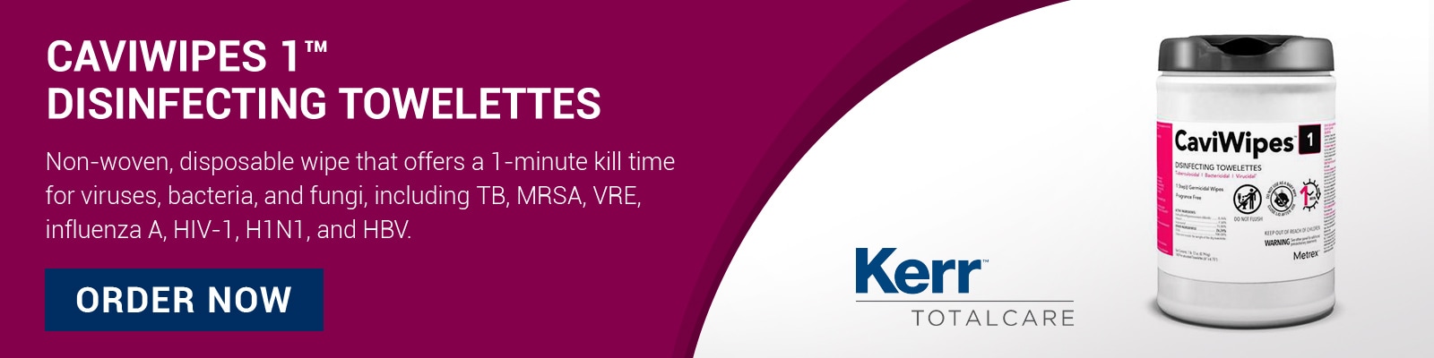 CaviWipes 1 Packaging and Dispenser for Towelettes