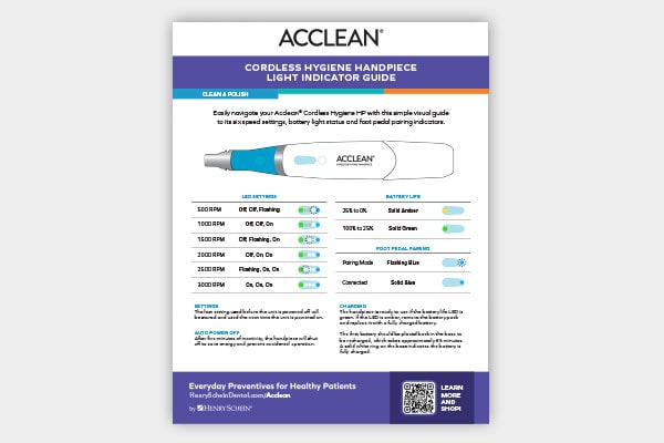 Acclean Cordless Hygiene Handpiece Light Guide