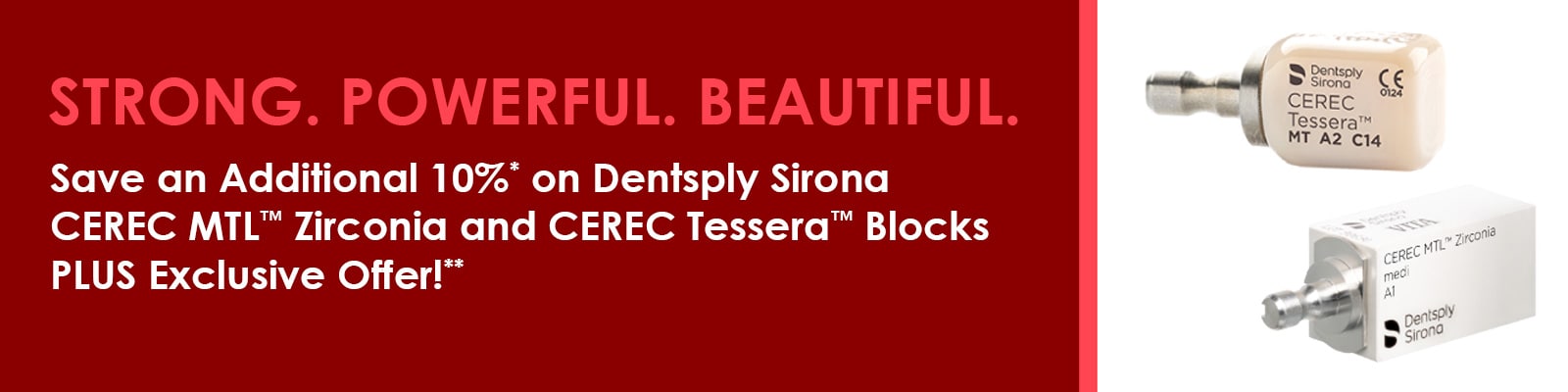 Dentsply Sirona CEREC Tessera & MTL Blocks - Henry Schein Dental