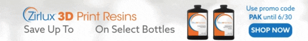 Zirlux 3D Print Resins - Save up to $85 on select bottles