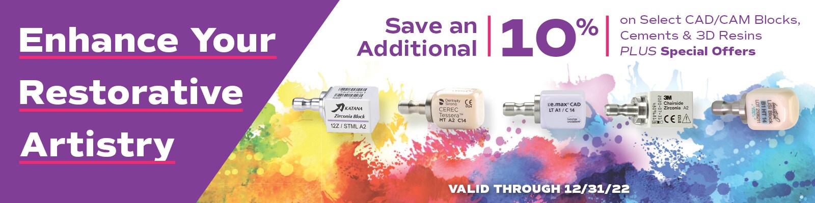 CAD/CAM Blocks, Cements & 3D Resins