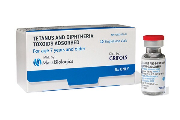 Vacuna toxoide para el tétanos y la difteria (inyectable de administración única de 0,5 ml)