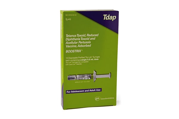 Vacuna contra el tétanos, la difteria y la tosferina acelular Boostrix inyectable con jeringa prellenada de 0,5 ml